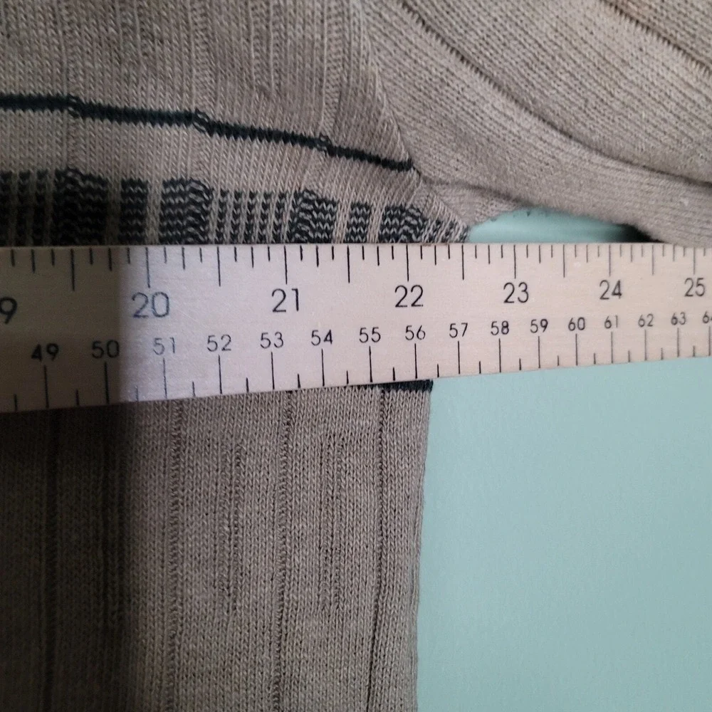 Turnbury V-Neck Sweater Tan Black Pullover Cotton Blend Italy‎ Classic Preppy L
